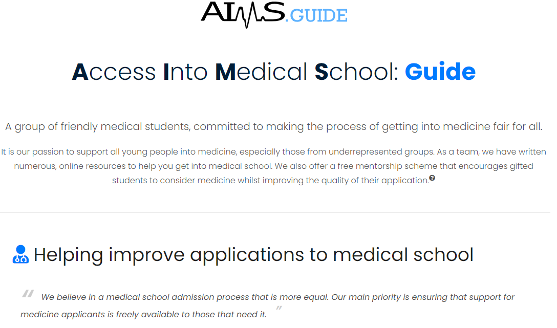 Access Into Medical School Visitor