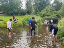 Geography Fieldwork in the River Pont