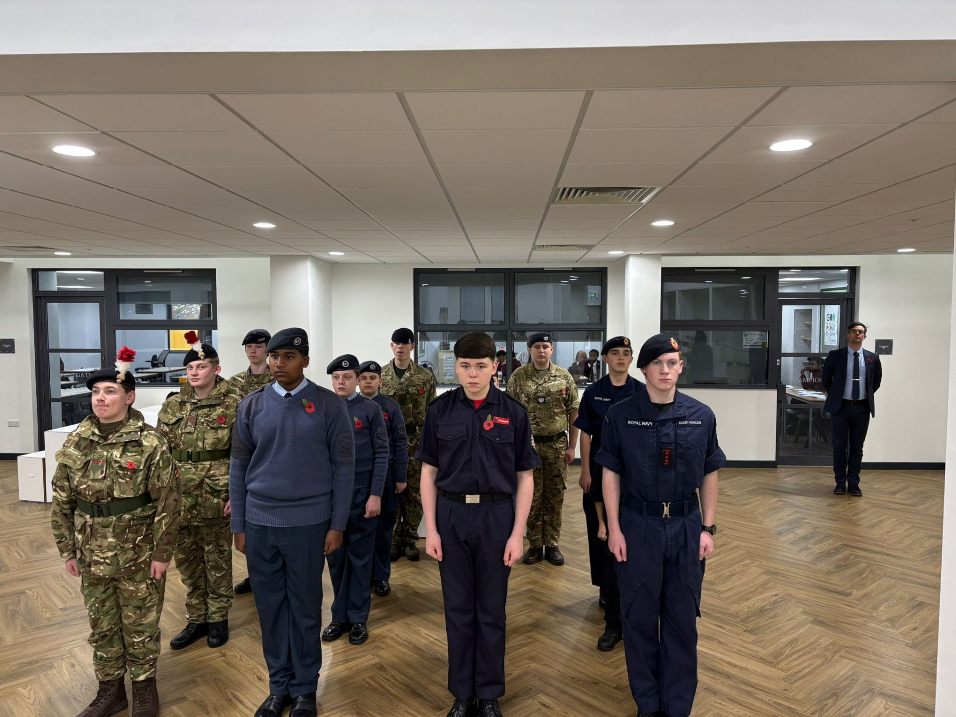 Remembrance Parade in Our New St Benedict Dining Hall Remembrance Parade in Our New St Benedict Dining Hall